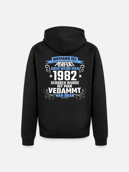 1982 - Veste à capuche bio Premium Unisexe - noir
