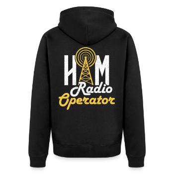 Antenne HAM Radio Operator Amateur Radio - Veste à capuche bio Premium Unisexe - noir - Dos - Nico (187cm)