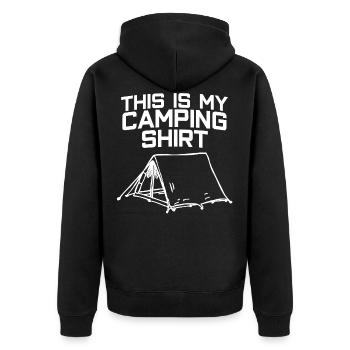 Camping Camping Camping Tente - Veste à capuche bio Premium Unisexe - noir - Dos - Nico (187cm)