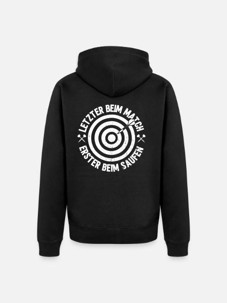 Chuchoteur de fléchettes - Veste à capuche bio Premium Unisexe - noir