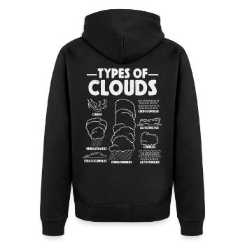Météorologue Prévisions météorologiques nuages nuages - Veste à capuche bio Premium Unisexe - noir - Dos - Nico (187cm)