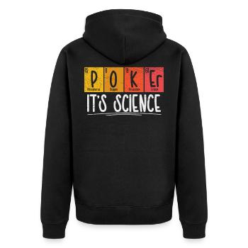 Poker Periodensystem Elemente Chemisches Element - Unisex Premium Bio Zip Hoodie - Schwarz - Hinten - Nico (187cm)