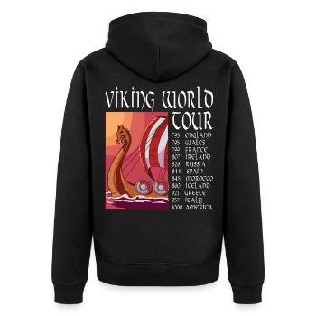 Tour du monde viking Viking Valhalla Odin - Veste à capuche bio Premium Unisexe - noir - Dos - Nico (187cm)