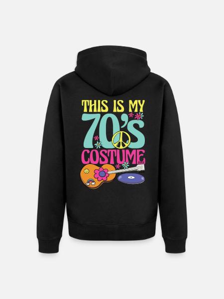 Ceci est mon costume des années 70 pour tous ceux qui aiment les années 70 - Veste à capuche bio Premium Unisexe - noir