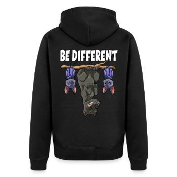 Different Cane Corso - Unisex Premium Bio Zip Hoodie - Schwarz - Hinten - Nico (187cm)