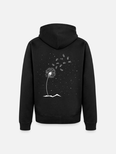 Pusteblume Bicycles - (F.m) - Unisex Premium Organic Zip Hoodie - black