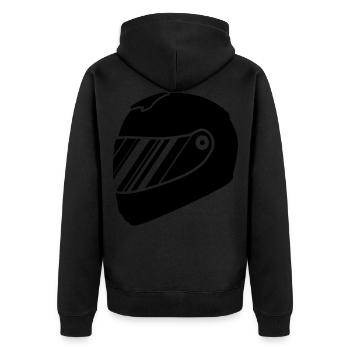 Course de barre de course - Veste à capuche bio Premium Unisexe - noir - Dos - Nico (187cm)
