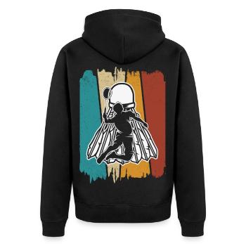 Badminton - Veste à capuche bio Premium Unisexe - noir - Dos - Nico (187cm)