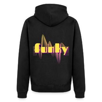 funky - Veste à capuche bio Premium Unisexe - noir - Dos - Nico (187cm)