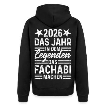 2026 The year in which legends graduate from high school - Unisex Premium Organic Zip Hoodie - black - Back - Nico (187cm)