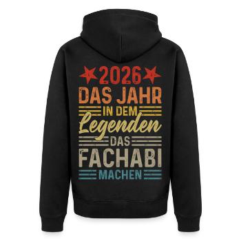2026 The year in which legends graduate from high school - Unisex Premium Organic Zip Hoodie - black - Back - Nico (187cm)