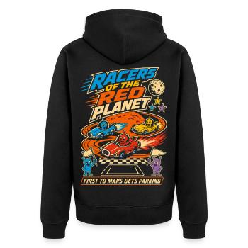 Mars Racing Alien Racer - Veste à capuche bio Premium Unisexe - noir - Dos - Nico (187cm)