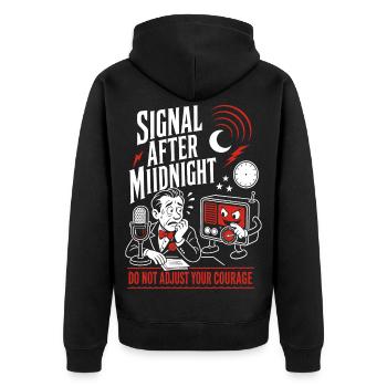 Signal après minuit Radio Horror - Veste à capuche bio Premium Unisexe - noir - Dos - Nico (187cm)