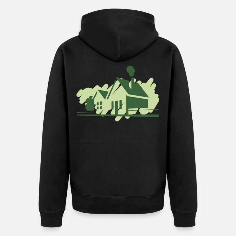 Maisons - Veste à capuche bio Premium Unisexe - noir