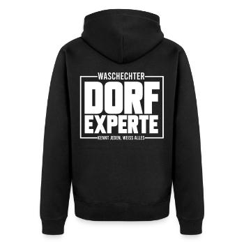 EXPERT DU VILLAGE, CADEAU - Veste à capuche bio Premium Unisexe - noir - Dos - Nico (187cm)