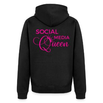 Social Media Queen - Veste à capuche bio Premium Unisexe - noir - Dos - Nico (187cm)