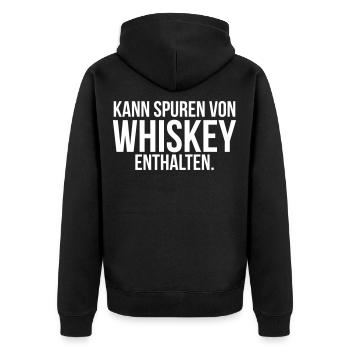 Peut contenir des traces de whisky - chemise de whisky - Veste à capuche bio Premium Unisexe - noir - Dos - Nico (187cm)