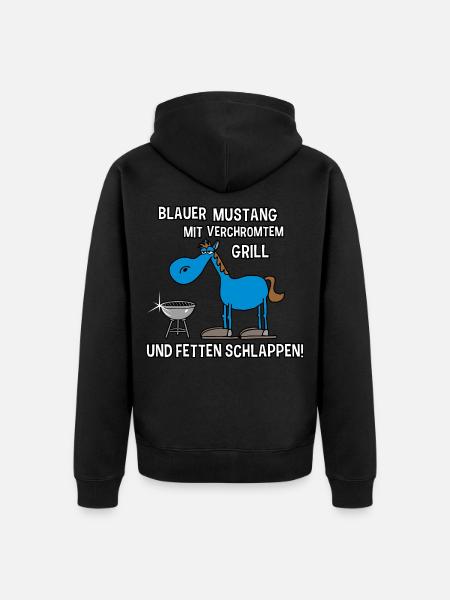 Blauer - Unisex Premium Bio Zip Hoodie - Schwarz