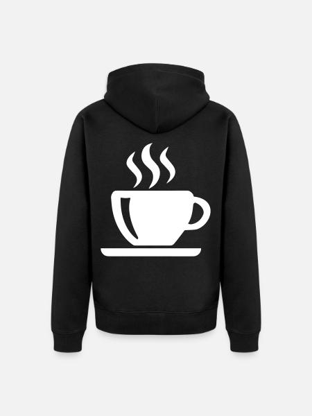 Coffee cup - Unisex Premium Organic Zip Hoodie - black