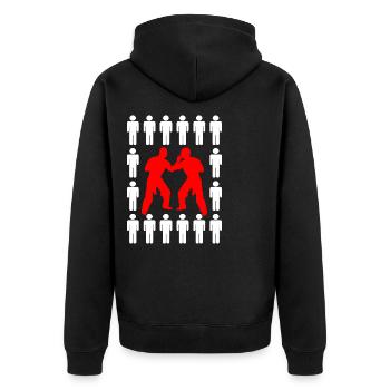 Krav Maga - Veste à capuche bio Premium Unisexe - noir - Dos - Nico (187cm)