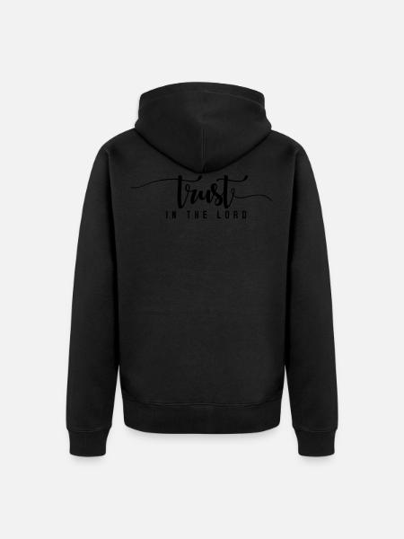 Faith trust - Unisex Premium Organic Zip Hoodie - black