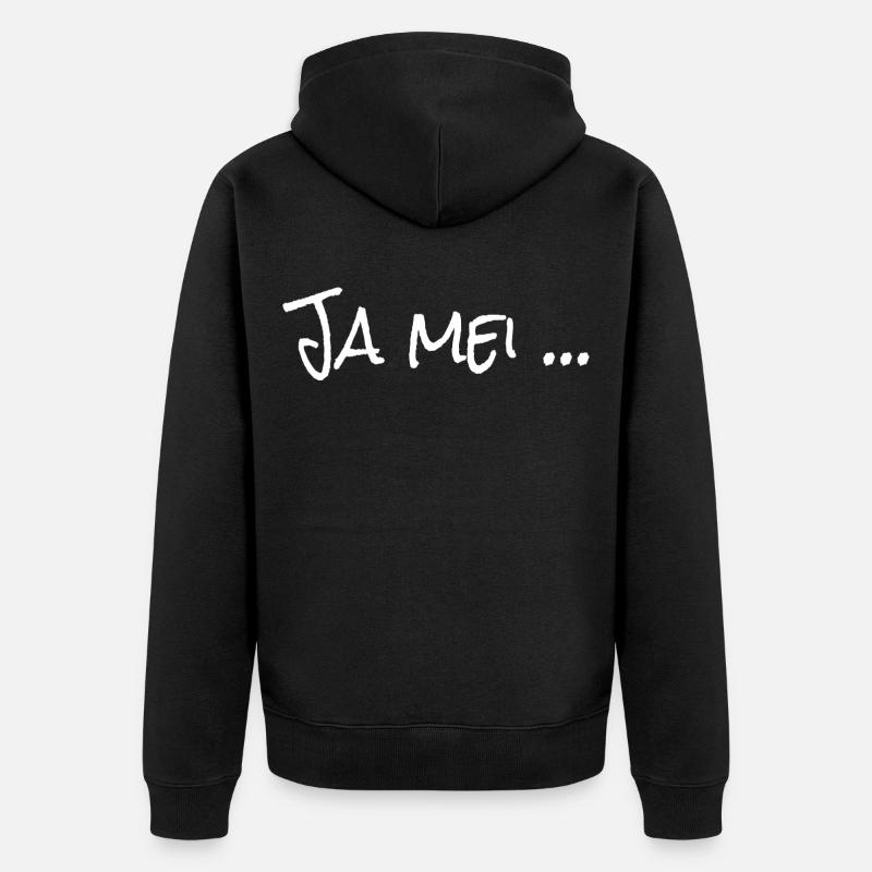 Oui mon ... Dialecte de Bavière - Veste à capuche bio Premium Unisexe - noir