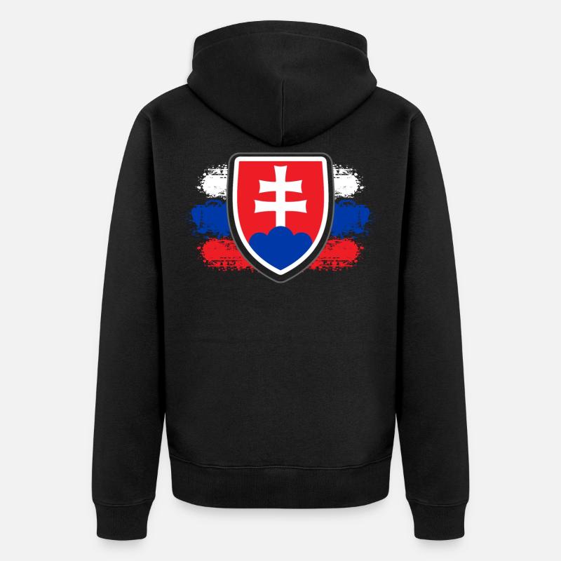 Slovakia Slowakei Länder - Unisex Premium Bio Zip Hoodie - Schwarz