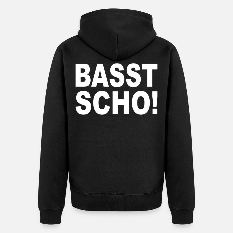 BASST SCHO - dialecte bavarois - Veste à capuche bio Premium Unisexe - noir