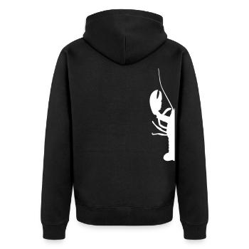 Demi homard pour les fins gourmets - Veste à capuche bio Premium Unisexe - noir - Dos - Nico (187cm)
