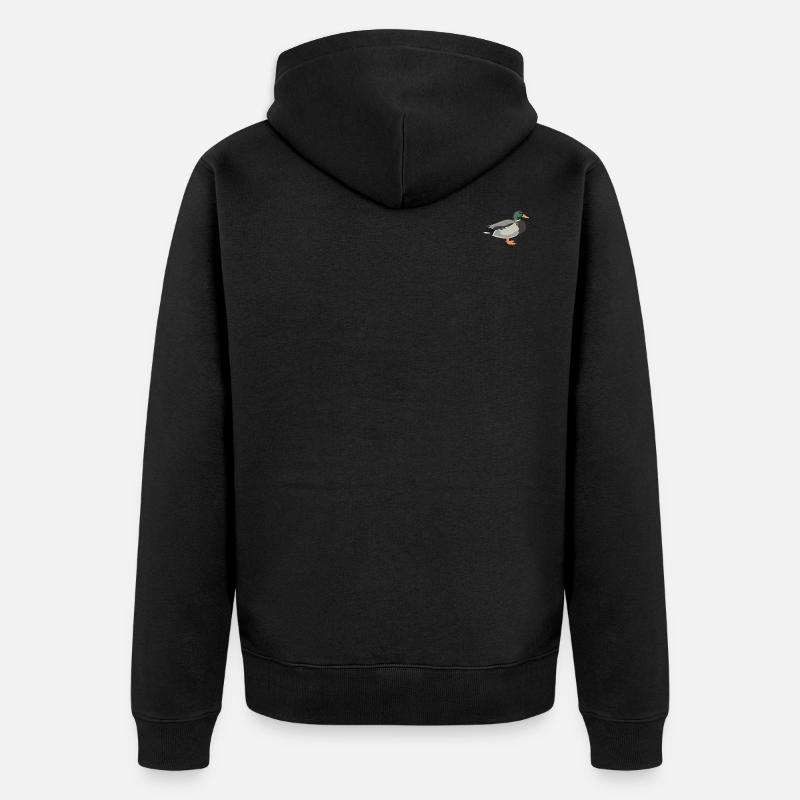 Canards colverts - Veste à capuche bio Premium Unisexe - noir