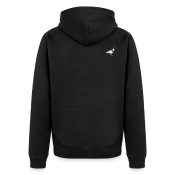 common shelduck - Unisex Premium Organic Zip Hoodie - black - Back - Nico (187cm)