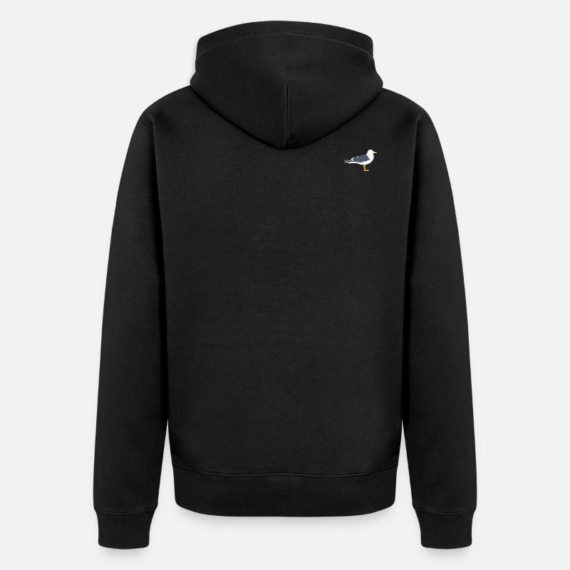 Heringsmöwe - Unisex Premium Bio Zip Hoodie - Schwarz