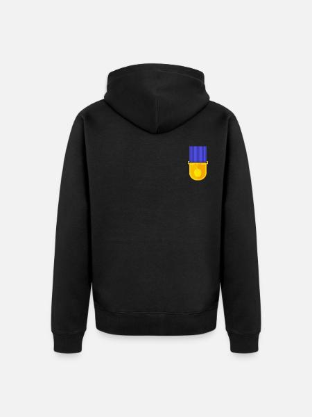 Red Savina Medal - Unisex Premium Organic Zip Hoodie - black