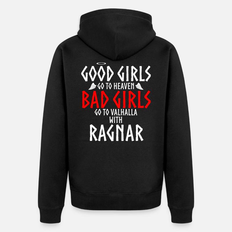 Vikings Valhalla - Veste à capuche bio Premium Unisexe - noir