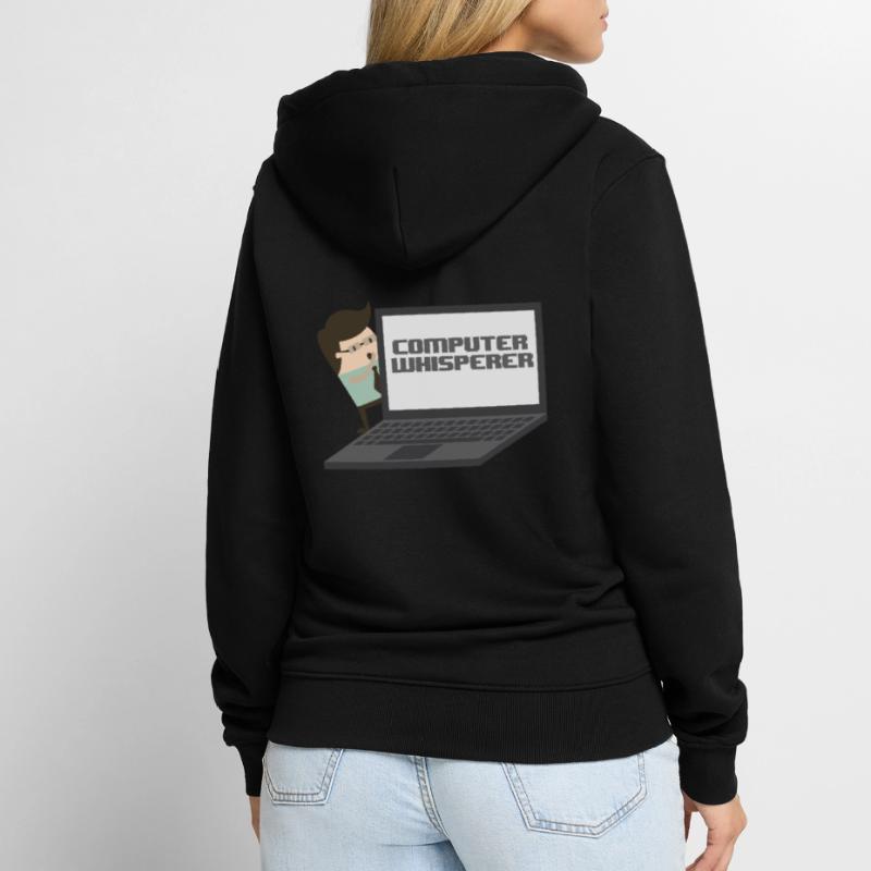 Computer Whisperer - Computer Nerd und Versteher. Unisex Premium Bio Zip Hoodie