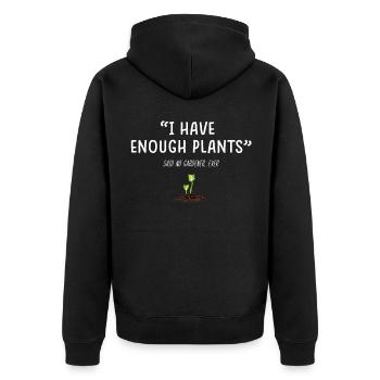 Gardening Plants Gardener Flower garden Plant - Unisex Premium Bio Zip Hoodie - Schwarz - Hinten - Nico (187cm)