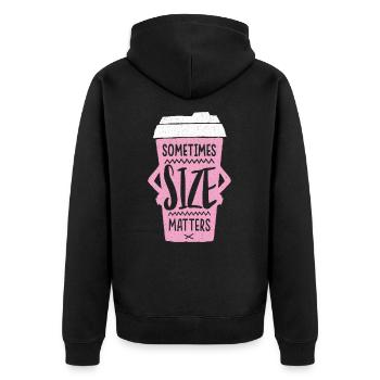 Café mug Café Cappuccino Caffeine barista - Veste à capuche bio Premium Unisexe - noir - Dos - Nico (187cm)