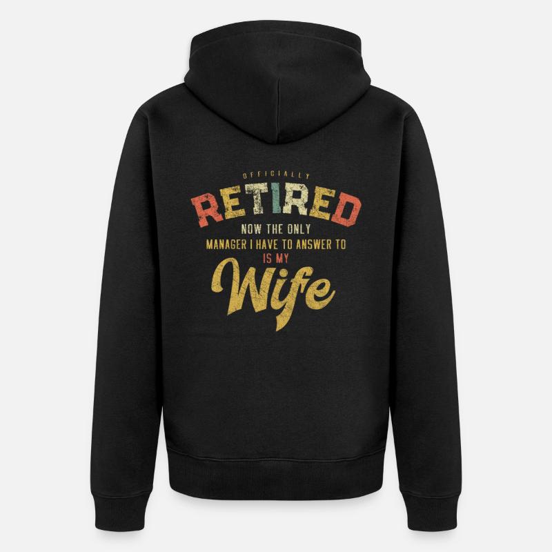 retraite retraité pension retraité - Veste à capuche bio Premium Unisexe - noir