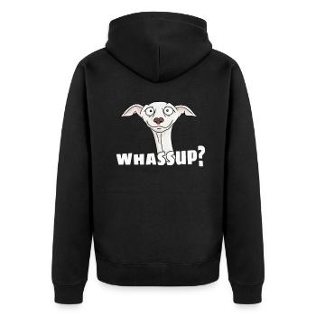 Lévrier whassup? cadeau drôle Galgo Espanol - Veste à capuche bio Premium Unisexe - noir - Dos - Nico (187cm)