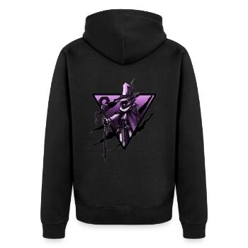black mage triangle - Unisex Premium Organic Zip Hoodie - black - Back - Nico (187cm)