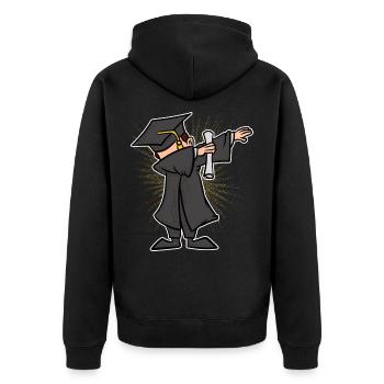 Dabbing Graduate Tee étudiant mignon TShirt cadeau - Veste à capuche bio Premium Unisexe - noir - Dos - Nico (187cm)