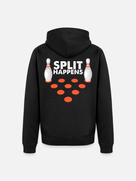 Bowling Funny Bowler cadeau drôle - Veste à capuche bio Premium Unisexe - noir