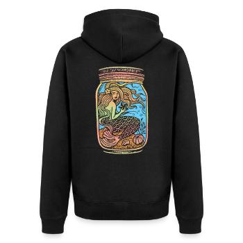 Sirène sirène sirène conte de fées - Veste à capuche bio Premium Unisexe - noir - Dos - Nico (187cm)