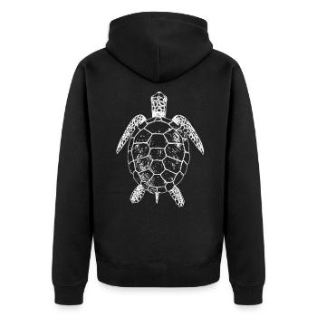 Tortue - Veste à capuche bio Premium Unisexe - noir - Dos - Nico (187cm)