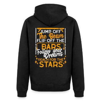 Tumbling gymnastics apparel shirt gift idea - Veste à capuche bio Premium Unisexe - noir - Dos - Nico (187cm)