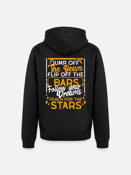 Tumbling gymnastics apparel shirt gift idea - Unisex Premium Organic Zip Hoodie - black