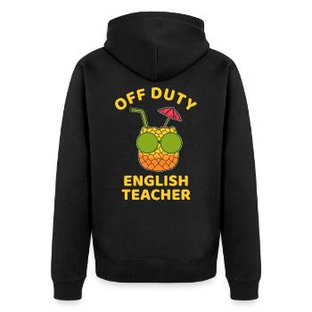 Pina Colada Professeur Cocktai Off Duty - Veste à capuche bio Premium Unisexe - noir - Dos - Nico (187cm)