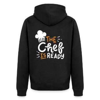 Cadeau de t-shirt Cheff Chef Is Finished Chefs - Veste à capuche bio Premium Unisexe - noir - Dos - Nico (187cm)
