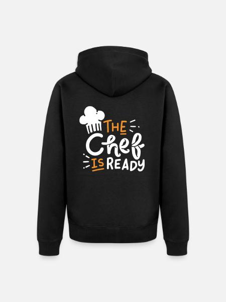 The Cheff Chef Is Finished Chefs T-Shirt Gift - Unisex Premium Organic Zip Hoodie - black