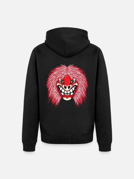 Waggis Maske Basler Fasnacht Morgenstreich Basel - Unisex Premium Bio Zip Hoodie - Schwarz